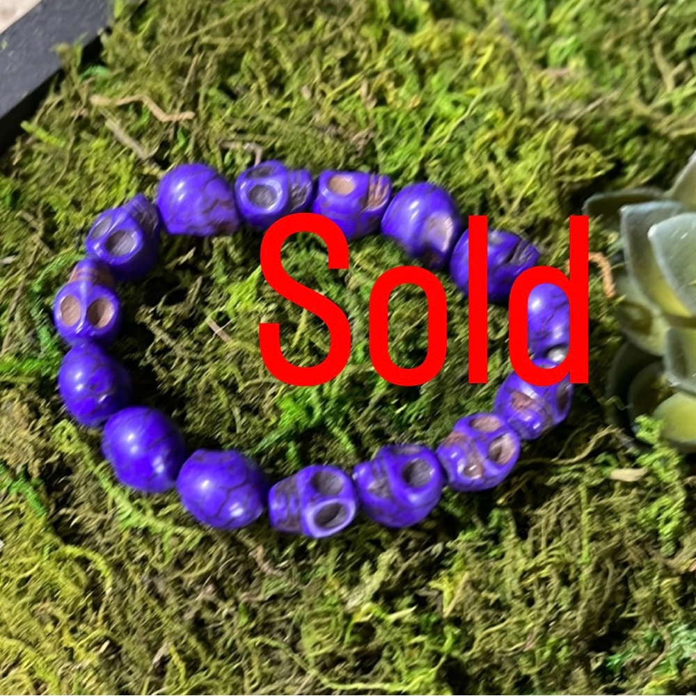 Purple Skull Expandable bracelet
